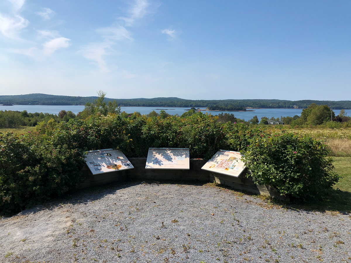 Three interpretive signs